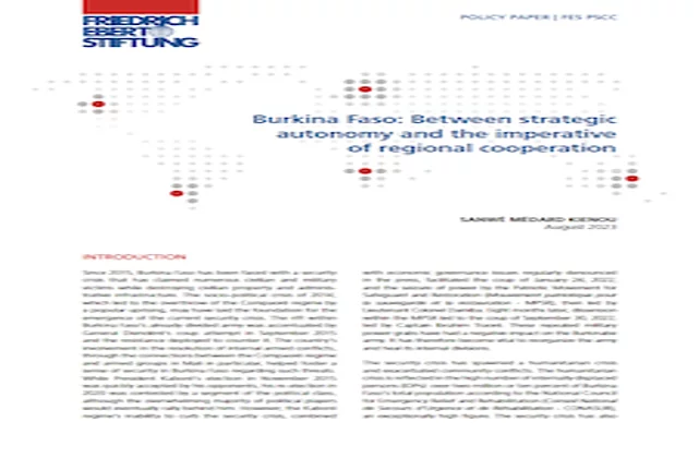 FES PSCC Policy Paper Burkina Faso: Between strategic autonomy and the imperative of regional cooperation