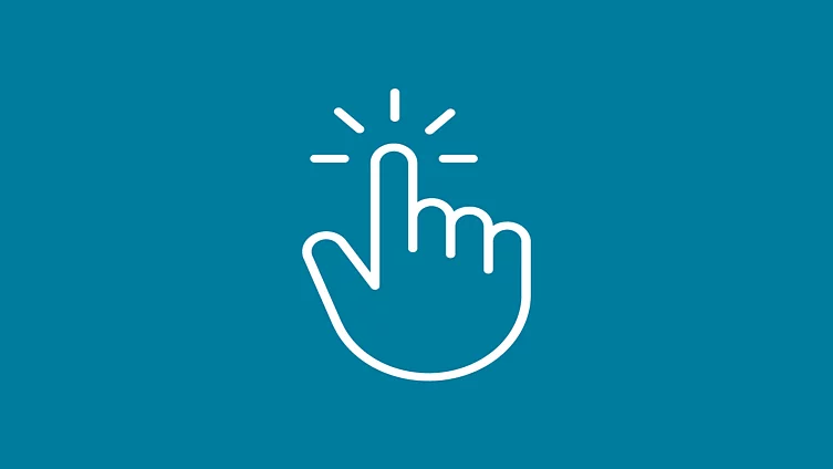 The FES icon shows a white click symbol with a hand and a finger on a blue background.