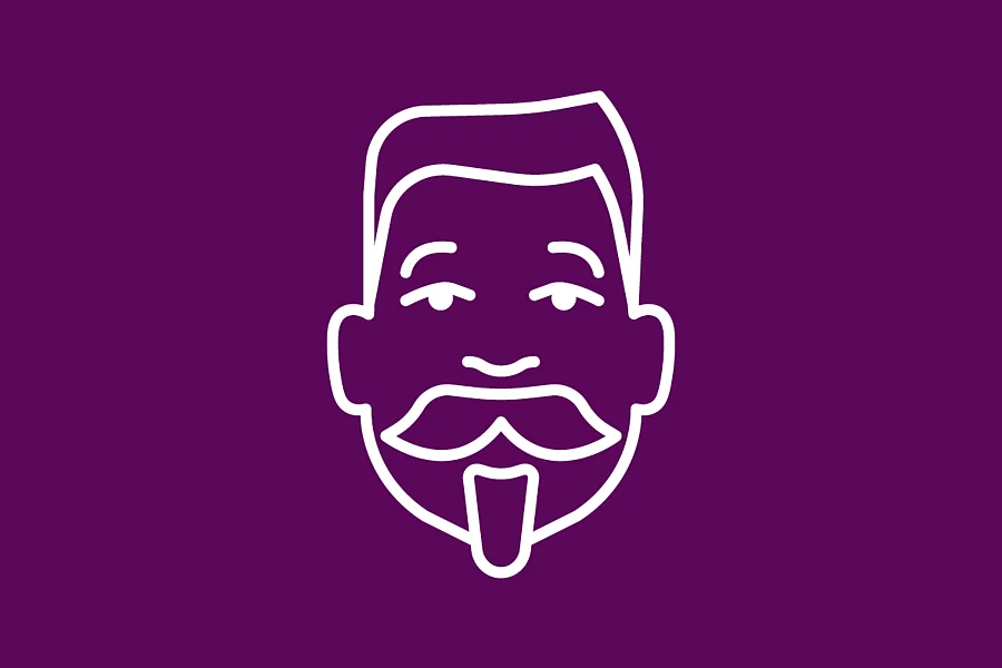 L'icône FES représente le logo minimaliste de Friedrich Ebert, qui se présente sous la forme d'une tête stylisée avec une barbe et une moustache.