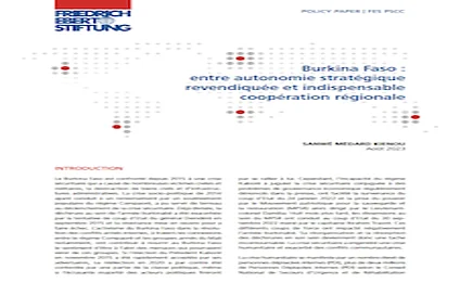 FES PSCC Policy Paper Burkina Faso : entre autonomie stratégique revendiquée et indispensable coopération régionale