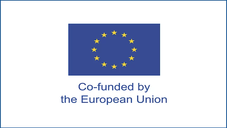 Logo of the official emblem of the European Union with the English text ‘Co-funded by the European Union’.